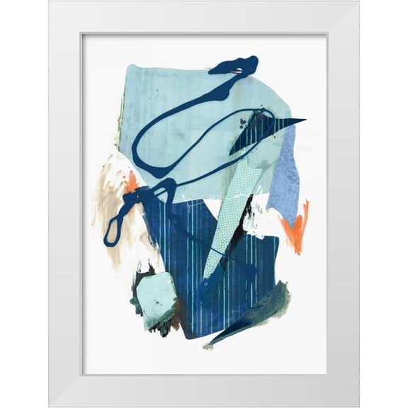 PI Studio 11x14 White Modern Wood Framed Museum Art Print Titled - Collage I