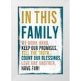 thumbnail image 1 of PI Studio 11x14 White Modern Wood Framed Museum Art Print Titled - Family Rules Chalkboard, 1 of 4