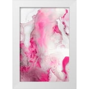 PI Studio 11x14 White Modern Wood Framed Museum Art Print Titled - Mint Bubbles III Blush Version