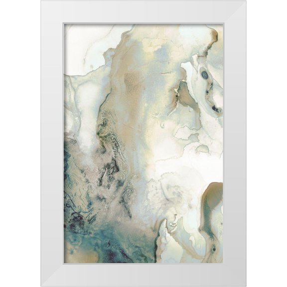 PI Studio 11x14 White Modern Wood Framed Museum Art Print Titled - Mint Bubbles III Neutral Version
