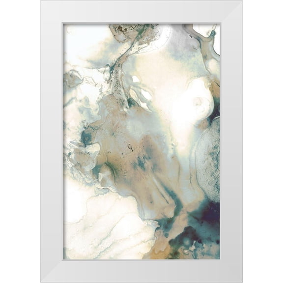 PI Studio 11x14 White Modern Wood Framed Museum Art Print Titled - Mint Bubbles IV Neutral Version