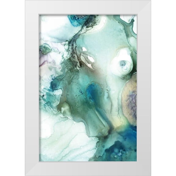 PI Studio 11x14 White Modern Wood Framed Museum Art Print Titled - Mint Bubbles IV
