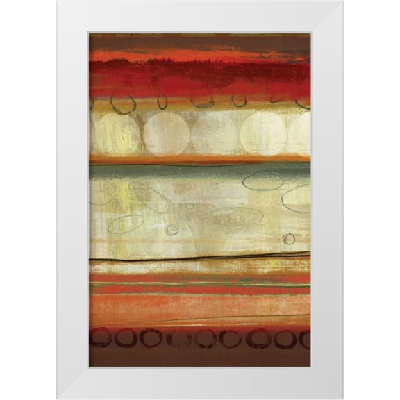 PI Studio 11x14 White Modern Wood Framed Museum Art Print Titled - Oasis Circles