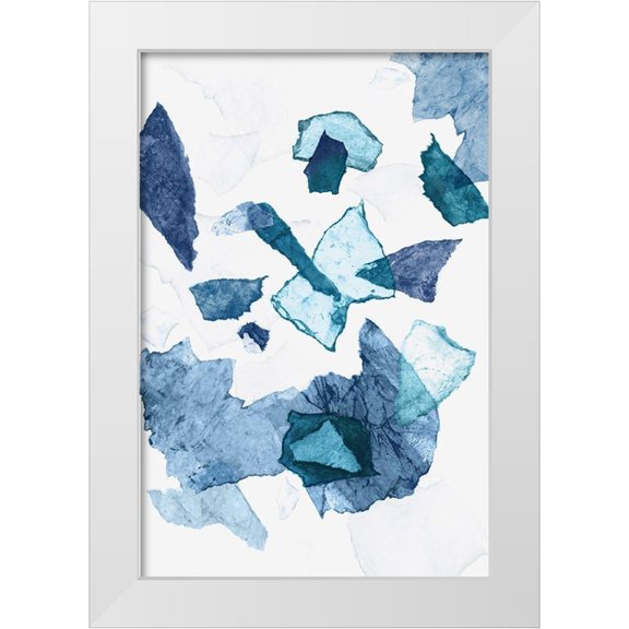 PI Studio 11x14 White Modern Wood Framed Museum Art Print Titled - Paper Jewels II