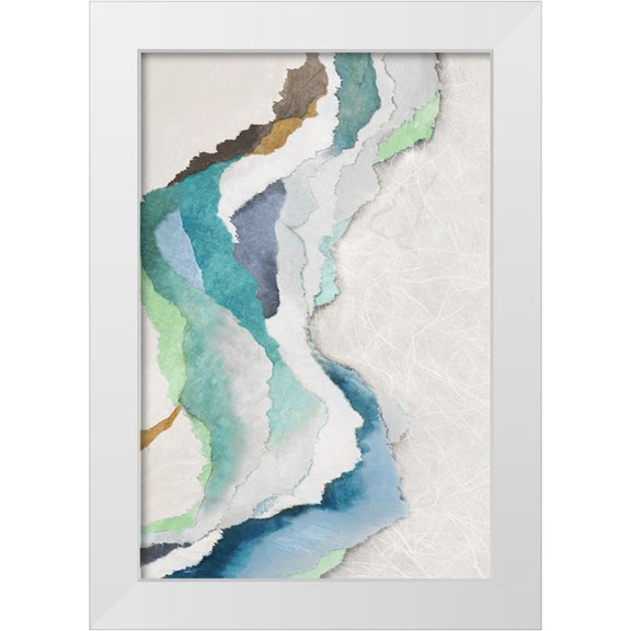 PI Studio 11x14 White Modern Wood Framed Museum Art Print Titled - Ripple Flow I