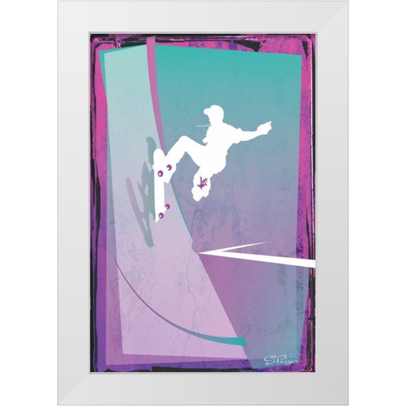 PI Studio 11x14 White Modern Wood Framed Museum Art Print Titled - Skate