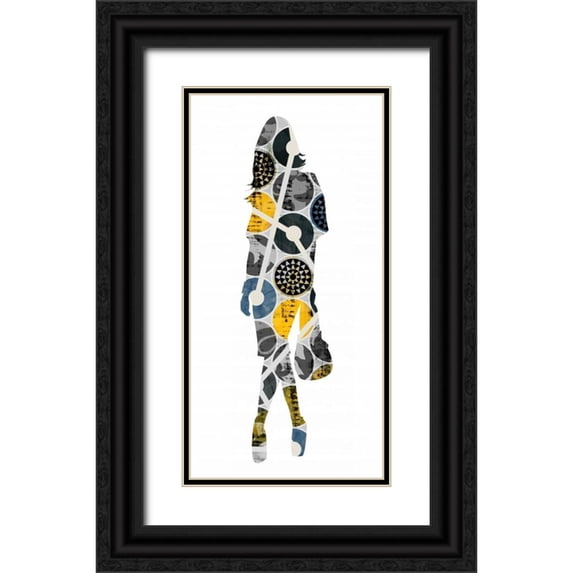 PI Studio 11x18 Black Ornate Wood Framed with Double Matting Museum Art Print Titled - Poise II