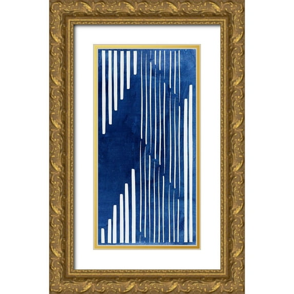 PI Studio 11x18 Gold Ornate Wood Framed with Double Matting Museum Art Print Titled - Divergent I