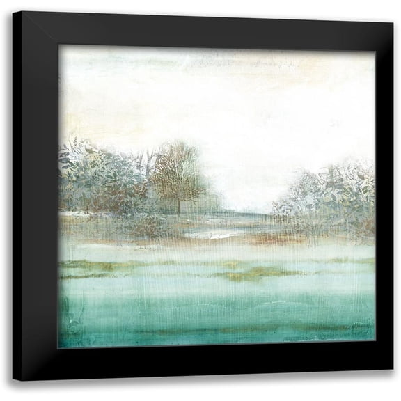 PI Studio 12x12 Black Modern Framed Museum Art Print Titled - Azure Dreamland I