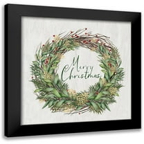 PI Studio 12x12 Black Modern Framed Museum Art Print Titled - Beautiful Wreath