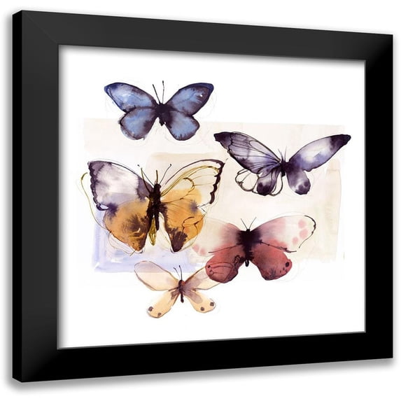 PI Studio 12x12 Black Modern Framed Museum Art Print Titled - Butterfly Fly Away IIIÂ 