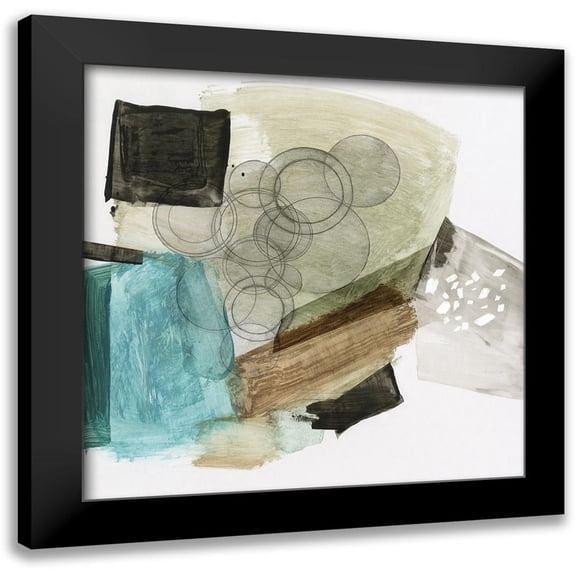 PI Studio 12x12 Black Modern Framed Museum Art Print Titled - Circular Motion