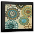 thumbnail image 1 of PI Studio 12x12 Black Modern Framed Museum Art Print Titled - Floral Pattern I, 1 of 5