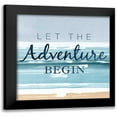 thumbnail image 1 of PI Studio 12x12 Black Modern Framed Museum Art Print Titled - Let the Adventure Begin, 1 of 5