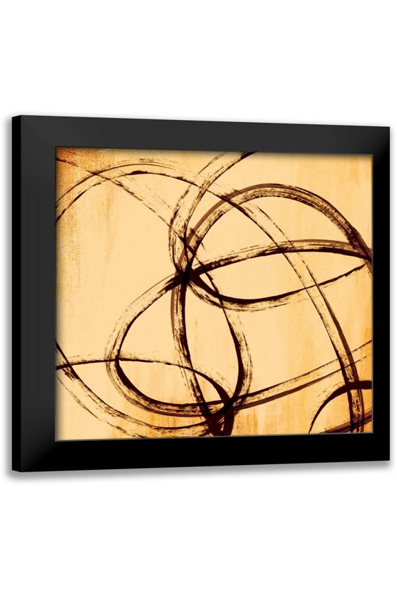 PI Studio 12x12 Black Modern Framed Museum Art Print Titled - Loopy III