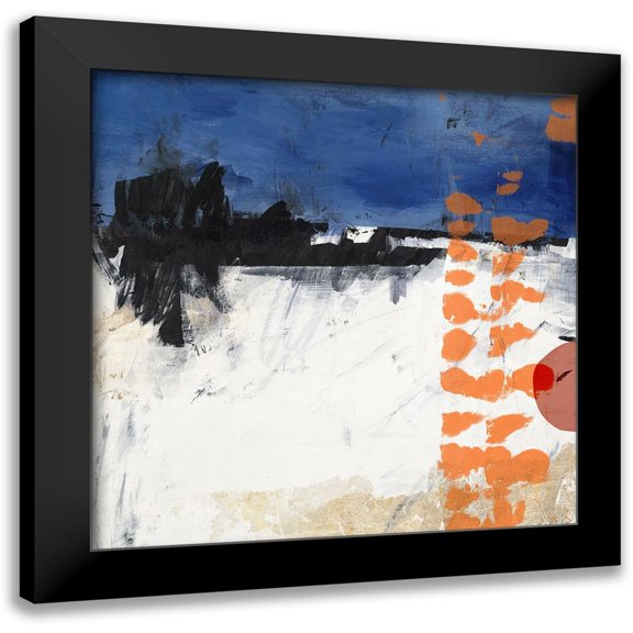 PI Studio 12x12 Black Modern Framed Museum Art Print Titled - Midnight Rise II