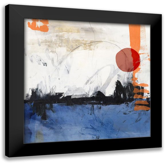 PI Studio 12x12 Black Modern Framed Museum Art Print Titled - Midnight Rise I