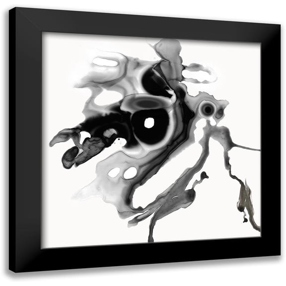PI Studio 12x12 Black Modern Framed Museum Art Print Titled - Rorschach I