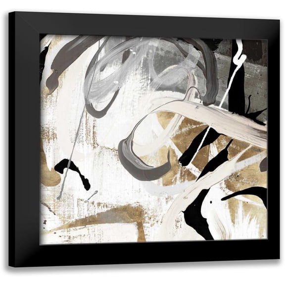 PI Studio 12x12 Black Modern Framed Museum Art Print Titled - Tangled I