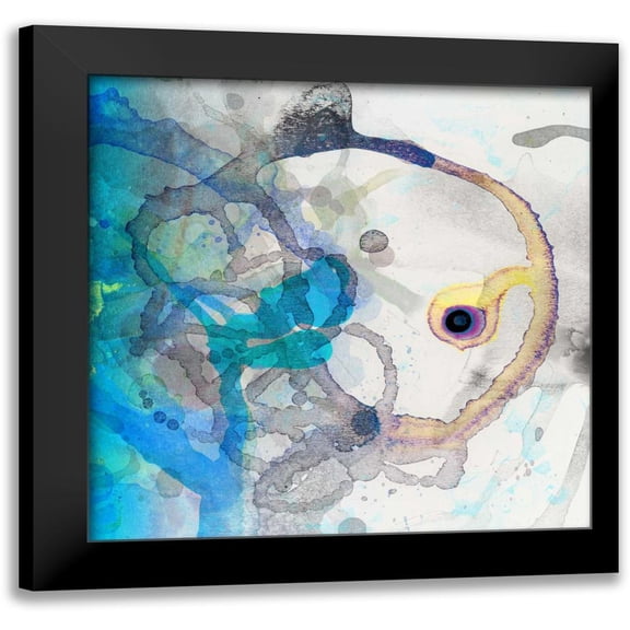 PI Studio 12x12 Black Modern Framed Museum Art Print Titled - Watercolour Abstract II