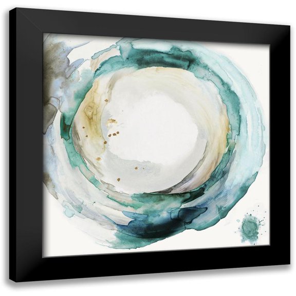 PI Studio 12x12 Black Modern Framed Museum Art Print Titled - Waters Rings