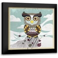 thumbnail image 1 of PI Studio 12x12 Black Modern Framed Museum Art Print Titled - Wise Owl, 1 of 5