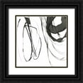 thumbnail image 1 of PI Studio 12x12 Black Ornate Wood Framed with Double Matting Museum Art Print Titled - Black Streaks I, 1 of 4