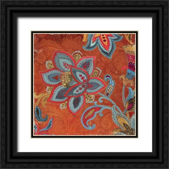 PI Studio 12x12 Black Ornate Wood Framed with Double Matting Museum Art Print Titled - Spice Trade II