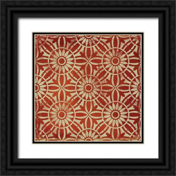 PI Studio 12x12 Black Ornate Wood Framed with Double Matting Museum Art Print Titled - Terra III