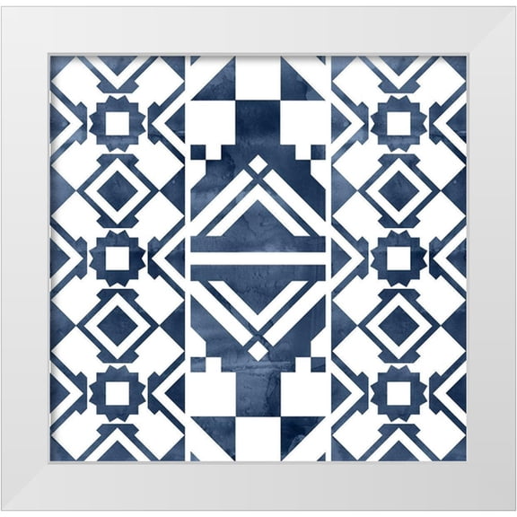 PI Studio 12x12 White Modern Wood Framed Museum Art Print Titled - Geo Set