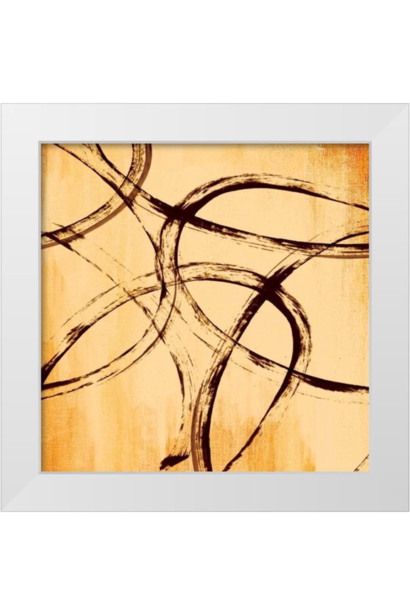 PI Studio 12x12 White Modern Wood Framed Museum Art Print Titled - Loopy IV