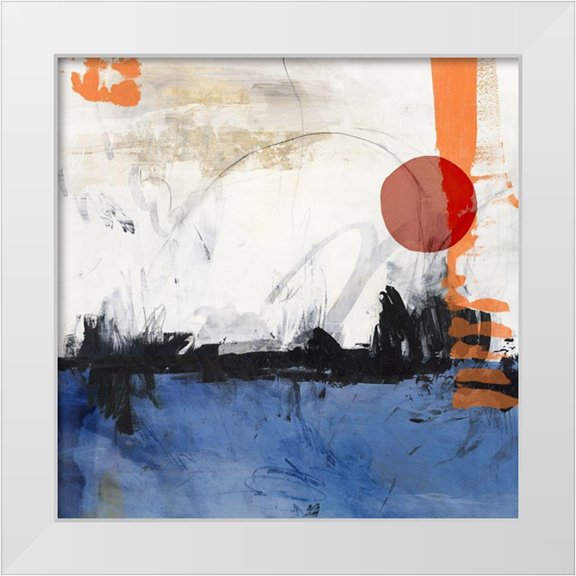 PI Studio 12x12 White Modern Wood Framed Museum Art Print Titled - Midnight Rise I