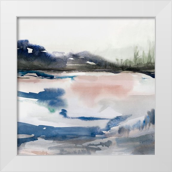 PI Studio 12x12 White Modern Wood Framed Museum Art Print Titled - Midnight Swim I