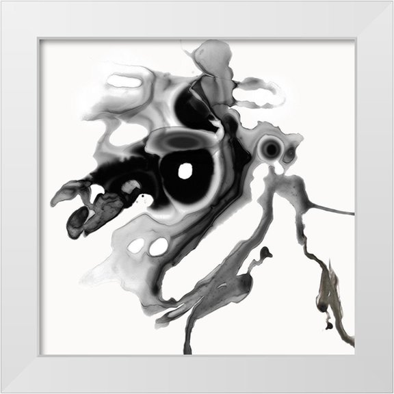 PI Studio  12x12 White Modern Wood Framed Museum Art Print Titled - Rorschach I