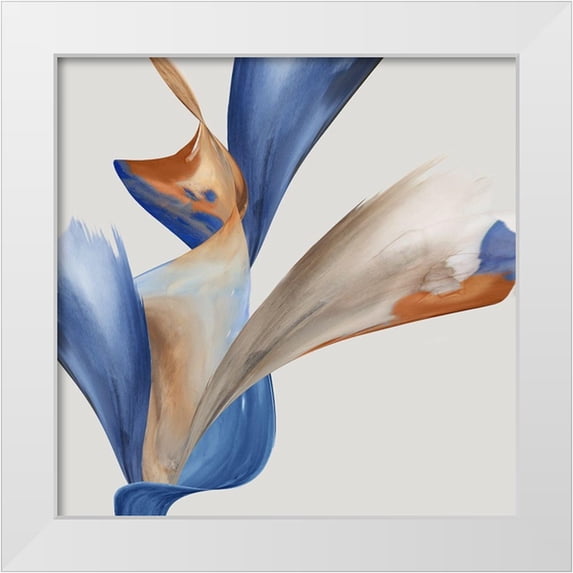 PI Studio 12x12 White Modern Wood Framed Museum Art Print Titled - Thinking Through Time II