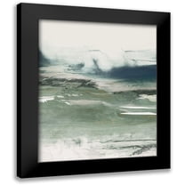 PI Studio 12x14 Black Modern Framed Museum Art Print Titled - Emerald Daze II