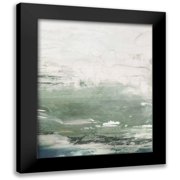 PI Studio 12x14 Black Modern Framed Museum Art Print Titled - Emerald Daze I