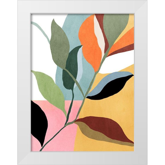 PI Studio 12x14 White Modern Wood Framed Museum Art Print Titled - Bright Twig