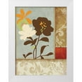 thumbnail image 1 of PI Studio 12x14 White Modern Wood Framed Museum Art Print Titled - Floral Damask I, 1 of 4