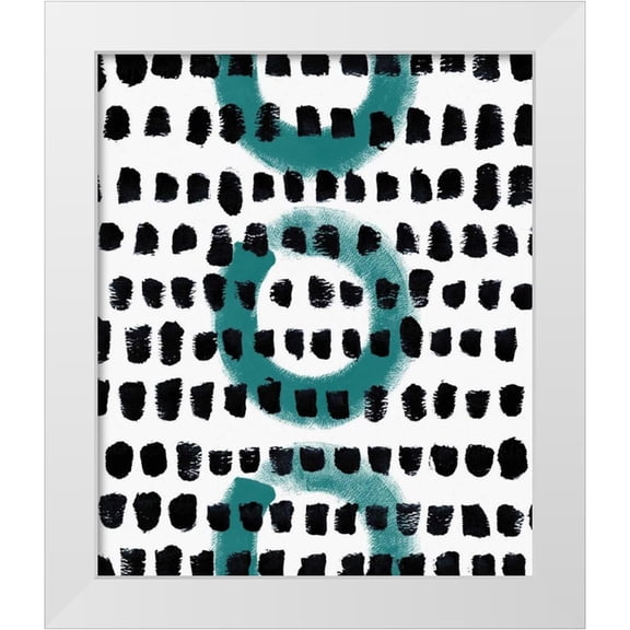 PI Studio 12x14 White Modern Wood Framed Museum Art Print Titled - The Circle I
