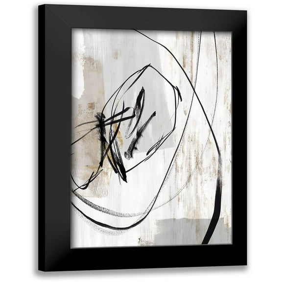 PI Studio 13x18 Black Modern Framed Museum Art Print Titled - Indentation I