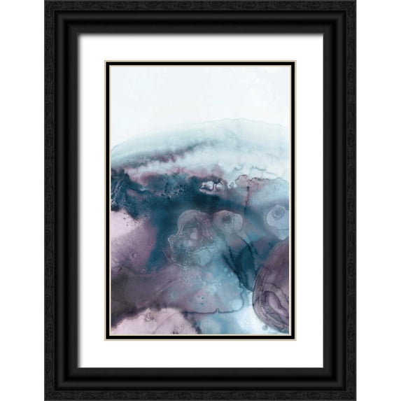 PI Studio 13x18 Black Ornate Wood Framed with Double Matting Museum Art Print Titled - Lavender Bubbles I