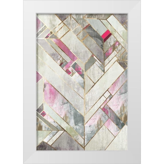 PI Studio 13x18 White Modern Wood Framed Museum Art Print Titled - Blush Deco II