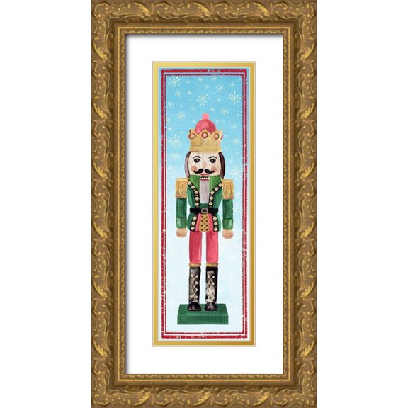 PI Studio 13x32 Gold Ornate Wood Framed with Double Matting Museum Art Print Titled - Nutcracker II