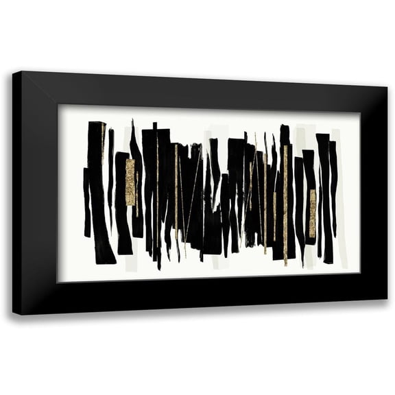 PI Studio 14x10 Black Modern Framed Museum Art Print Titled - Golden Rythm