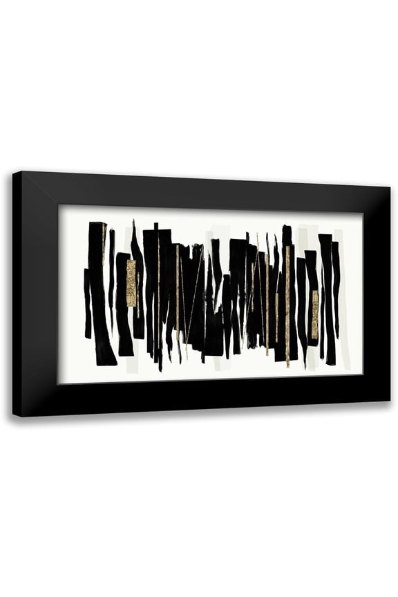 PI Studio 14x10 Black Modern Framed Museum Art Print Titled - Golden Rythm