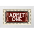 thumbnail image 1 of PI Studio 14x10 White Modern Wood Framed Museum Art Print Titled - Admit One, 1 of 4