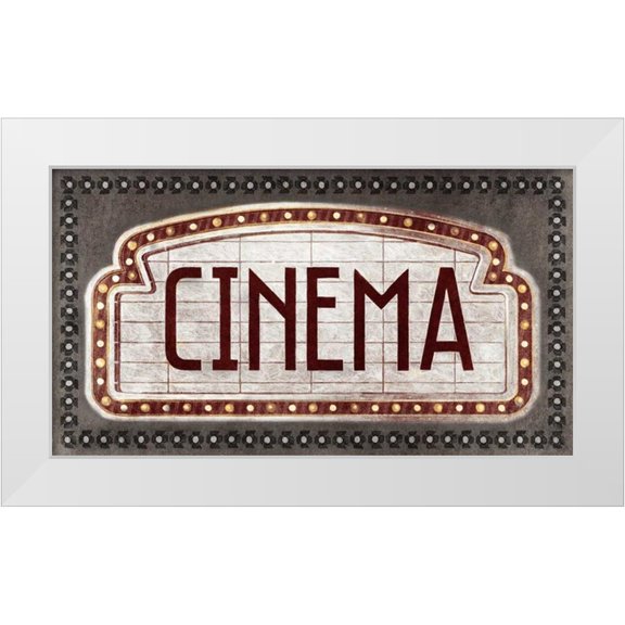 PI Studio 14x10 White Modern Wood Framed Museum Art Print Titled - Cinema