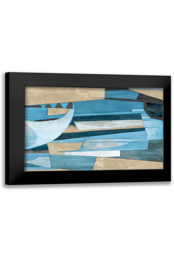 PI Studio 14x11 Black Modern Framed Museum Art Print Titled - Cubist Shapes