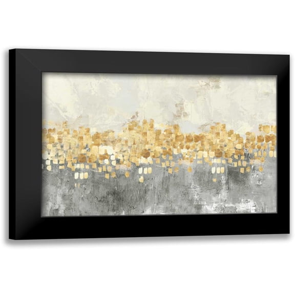 PI Studio 14x11 Black Modern Framed Museum Art Print Titled - Dancing Stars Black Version